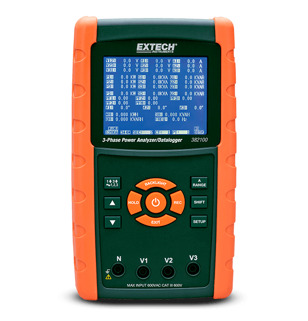 Extech 382100 1200A 3-Phase Power Analyzer/Datalogger