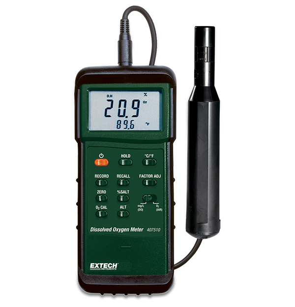 Extech 407510 Heavy Duty Dissolved Oxygen Meter with PC interface