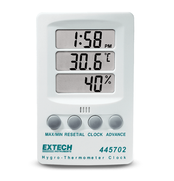 Extech 445702 Hygro-Thermometer Clock
