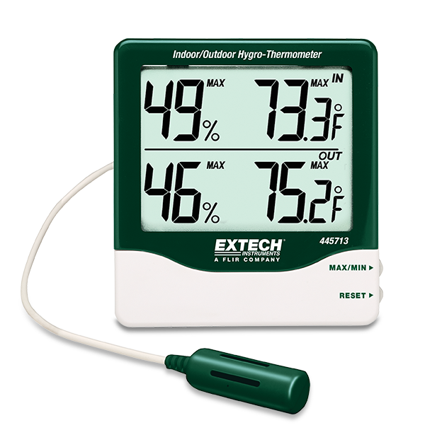 Extech 445713 Big Digit Indoor/Outdoor Hygro-Thermometer