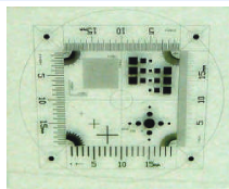 High magnification calibration glass scale
