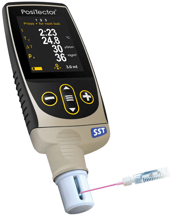 PosiTector® SST Soluble Salt Tester for measuring the concentration of soluble salts on metal surfaces