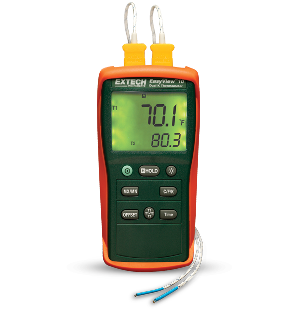 Extech EA10 EasyView™ Dual Input Thermometers