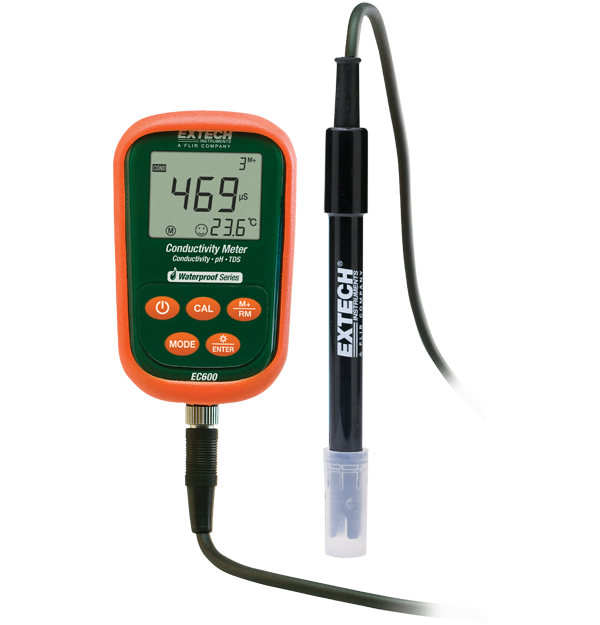 Extech EC600 Waterproof pH/mV/Conductivity/TDS/Salinity/Temp Meter
