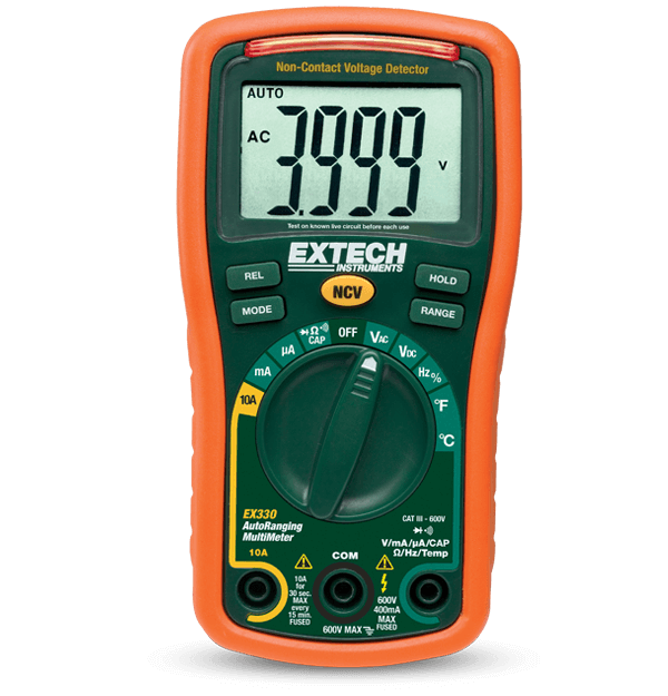 Extech EX330 12 Function Mini MultiMeter + Non-Contact Voltage Detector
