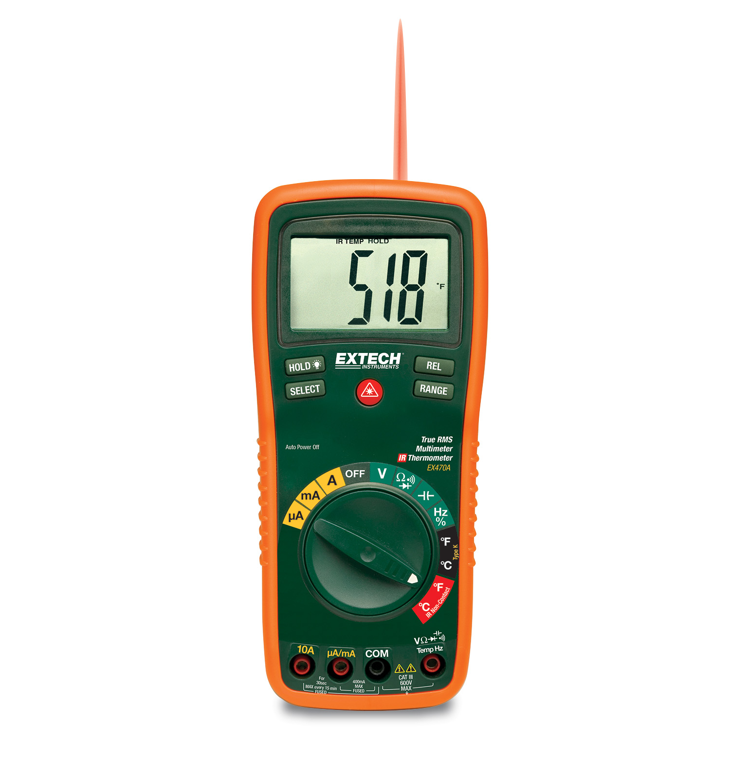 Extech EX470A 12 Function True RMS Professional MultiMeter + InfraRed Thermometer
