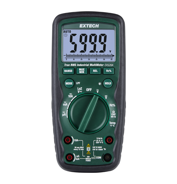 Extech EX520A Heavy Duty True RMS Industrial Multimeter