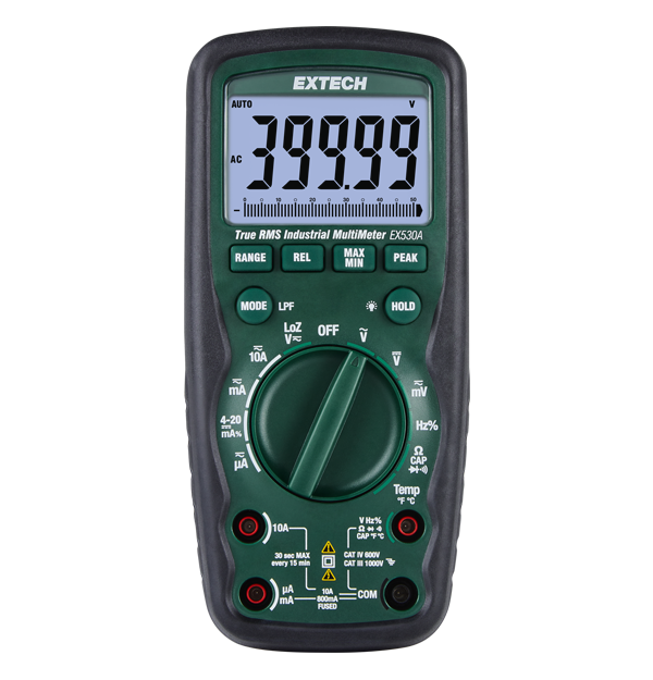 Extech EX530A Heavy Duty True RMS Industrial Multimeter