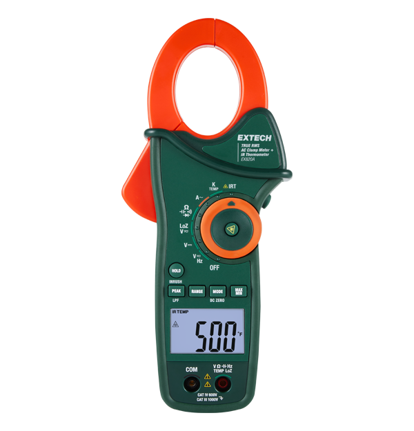 Extech EX820A 1000 A True RMS AC Clamp Meter with IR