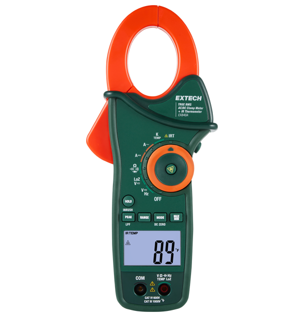 Extech EX840A 1000 A Clamp Meter with IR Thermometer