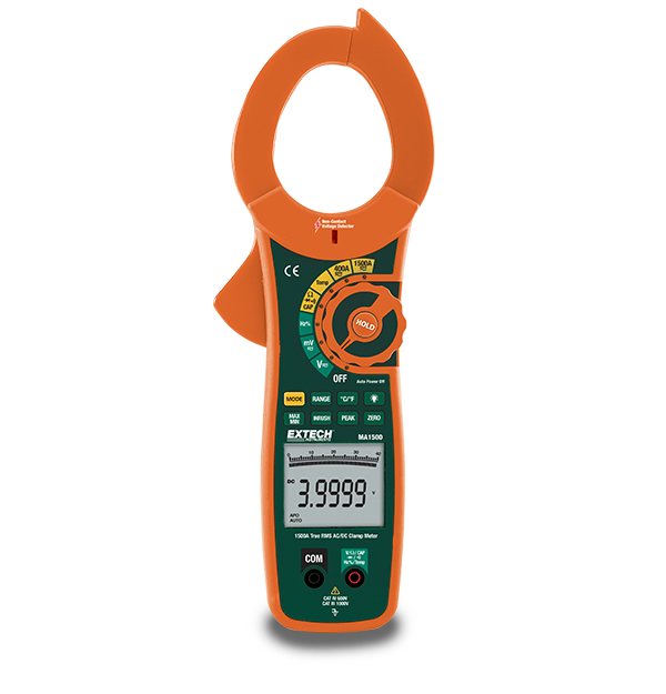 Extech MA1500 1500A True RMS AC/DC Clamp Meter + NCV