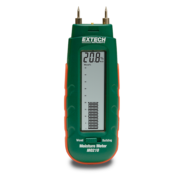 Extech MO210 Pocket Moisture Meter with 2-in-1 Digital LCD Readout and Analog Bar Graph