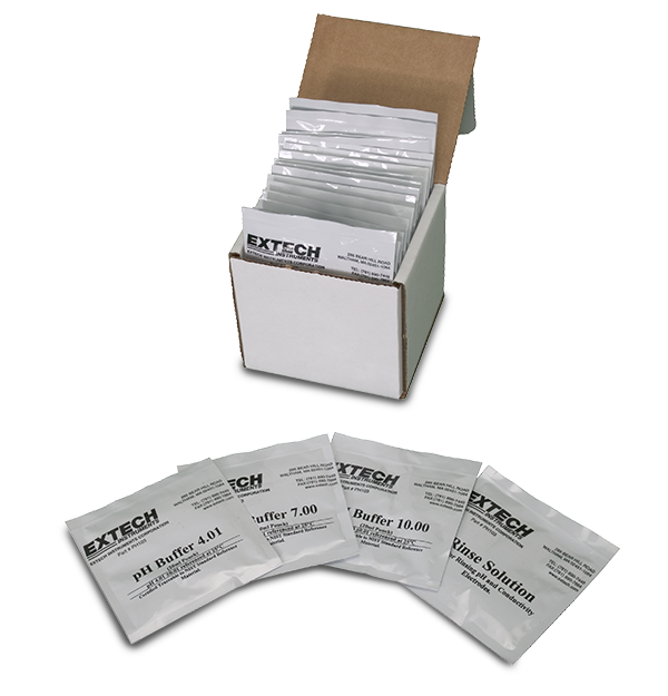 Extech PH103 Tripak Buffer Pouches (4, 7 and 10pH plus rinse solution)