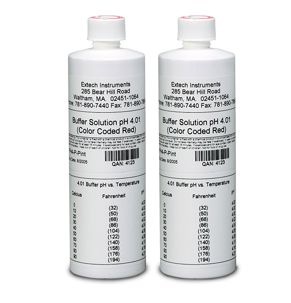 Extech PH4-P 4pH Buffer Solution (2 Bottles)