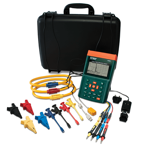 Extech PQ3350-3 3-Phase Power & Harmonics Analyzer