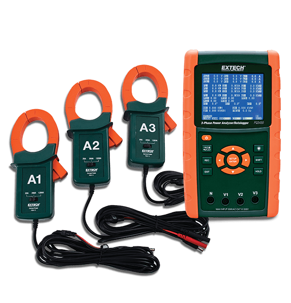 Extech PQ3450-12 1200A Datalogging Power Analyzer Kit