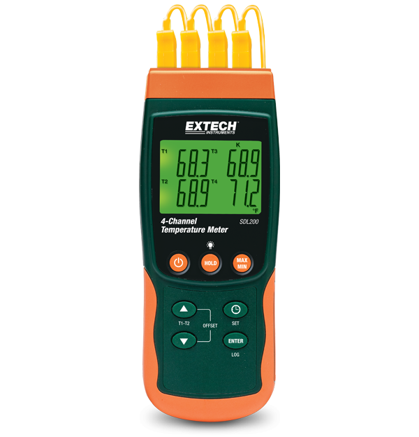 Contact Thermometer SDL200 4-Channel Datalogging Thermometer